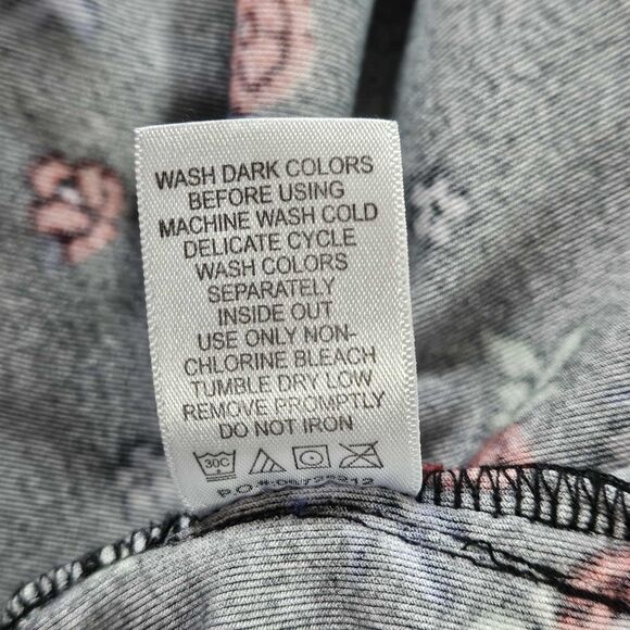 Woman Within Velour Black Floral Button Up Tunic Size 2X Stretch - Picture 11 of 12